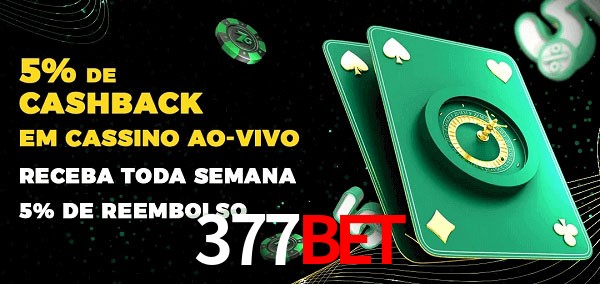 Promoções do cassino ao Vivo 377bet
